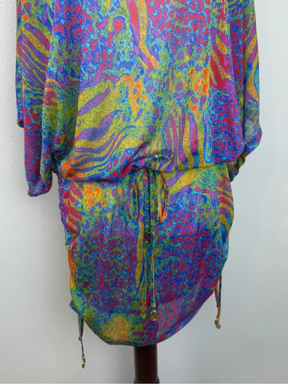 Luli Fama South Beach Dress Multicolor Swim Coverup Size Medium